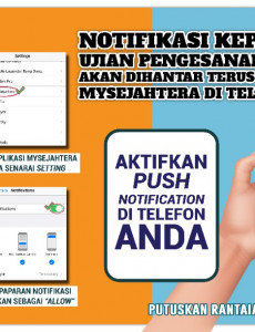 Notifikasi Keputusan Ujian Pengesanan COVID-19 di MySejahtera